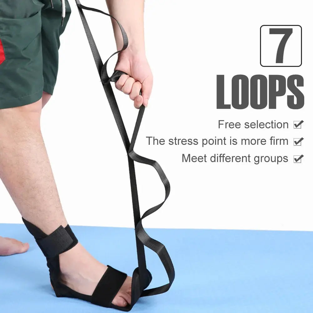 148cm Yoga Leg Ankle Brace Support Training Stretching Belt Stroke Hemiplegia Rehabilitation Strap Correction Braces Yoga Belt SlimmingHut