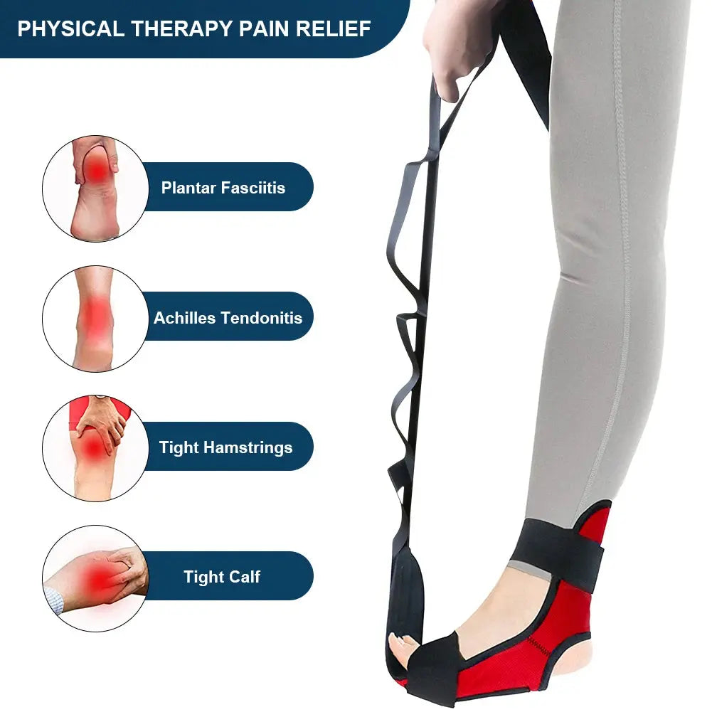 148cm Yoga Leg Ankle Brace Support Training Stretching Belt Stroke Hemiplegia Rehabilitation Strap Correction Braces Yoga Belt SlimmingHut