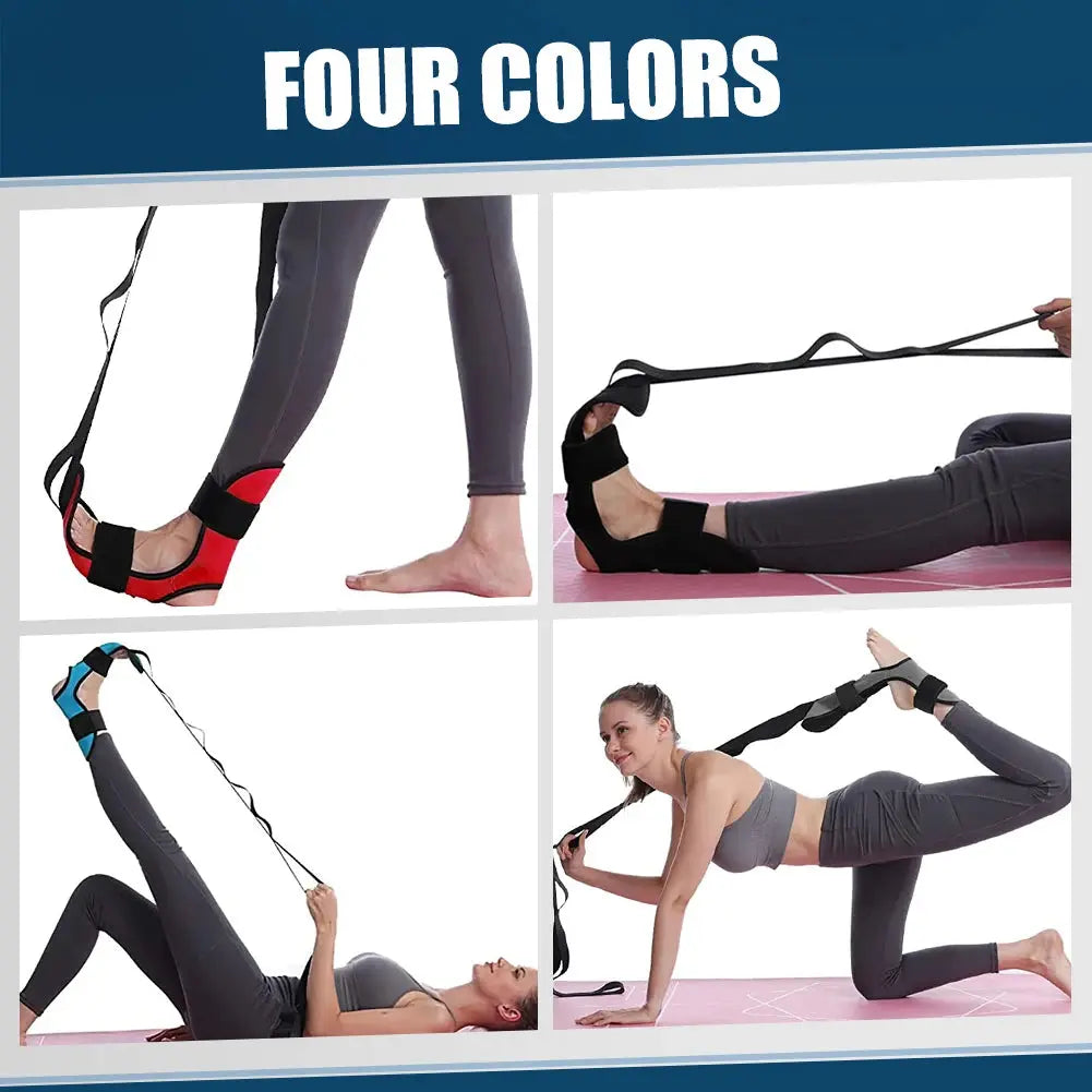 148cm Yoga Leg Ankle Brace Support Training Stretching Belt Stroke Hemiplegia Rehabilitation Strap Correction Braces Yoga Belt SlimmingHut