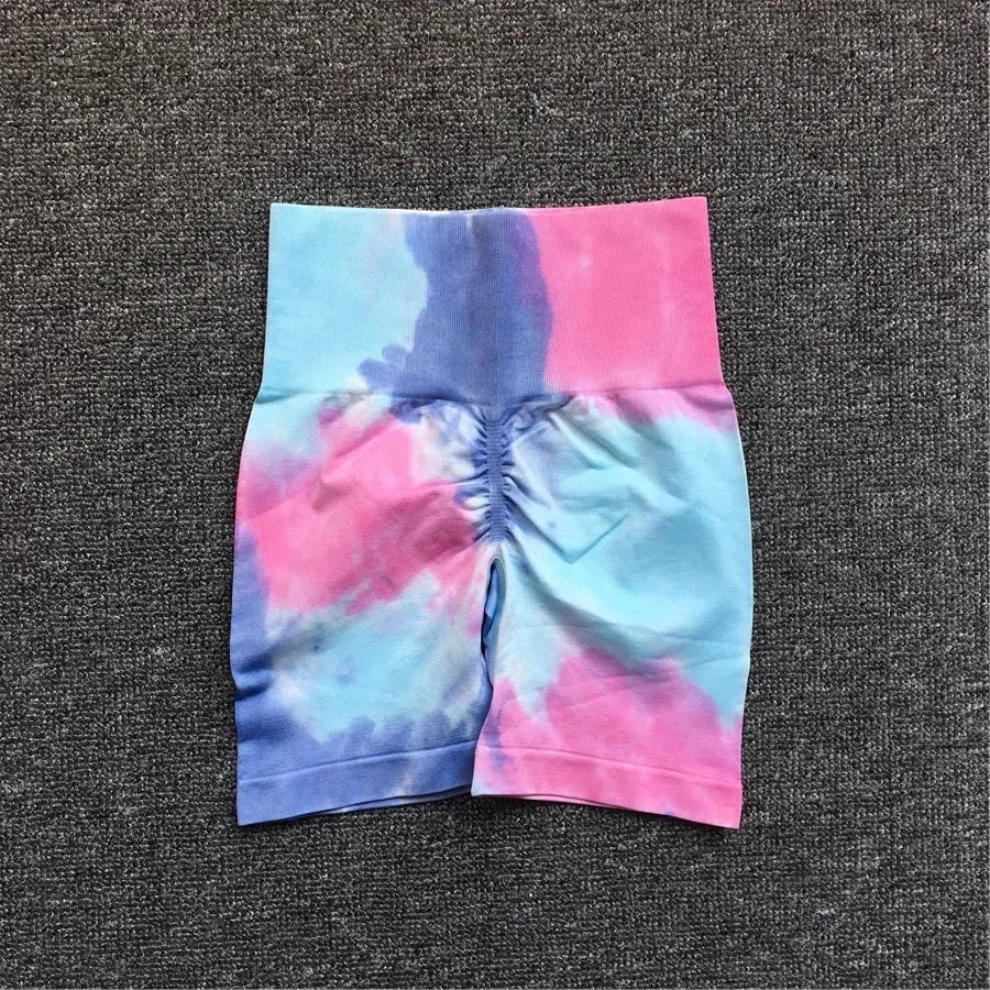 1Pcs Women Dye Sportswear Yoga Set Workout Leggings Push Up Pant Gym Shorts Seamless Fitness Sports Bra Tracksuit Yoga Suit - SlimmingHut