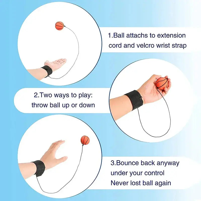 1pc Wrist Strength Training Ball Throwing Wrist Pitching Exercise Hand Strengthening Sports Portable Wrist Ball Throwing Trainer SlimmingHut
