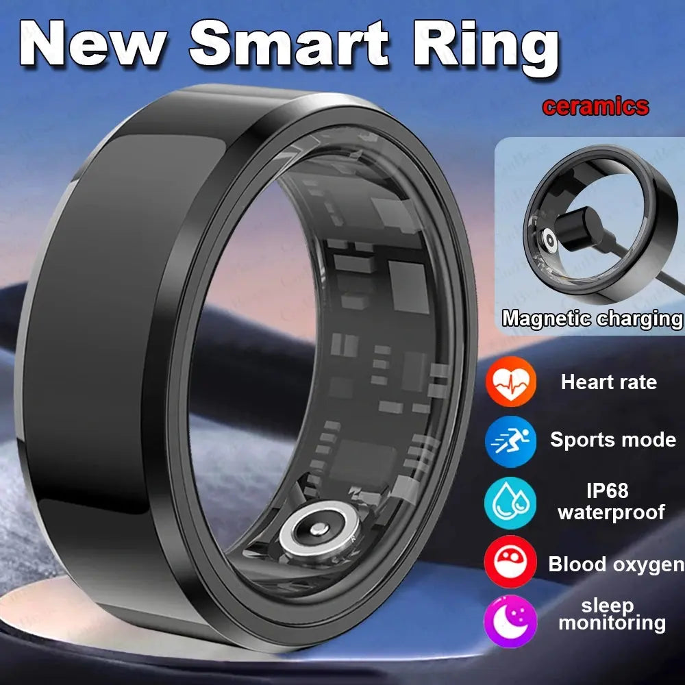 2024 New Smart Ring Men Women Heart Rate Blood Oxygen Sleep Health Monitor GPS Sports Fitness Tracker Waterproof For Android IOS - SlimmingHut