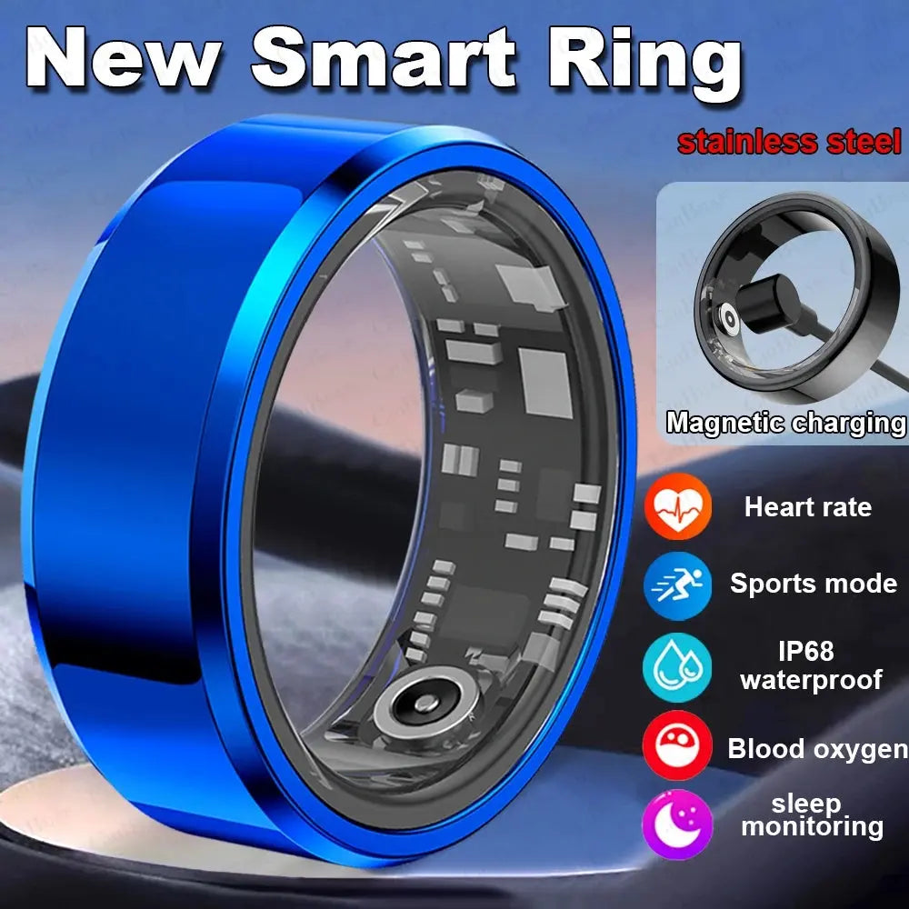 2024 New Smart Ring Men Women Heart Rate Blood Oxygen Sleep Health Monitor GPS Sports Fitness Tracker Waterproof For Android IOS - SlimmingHut