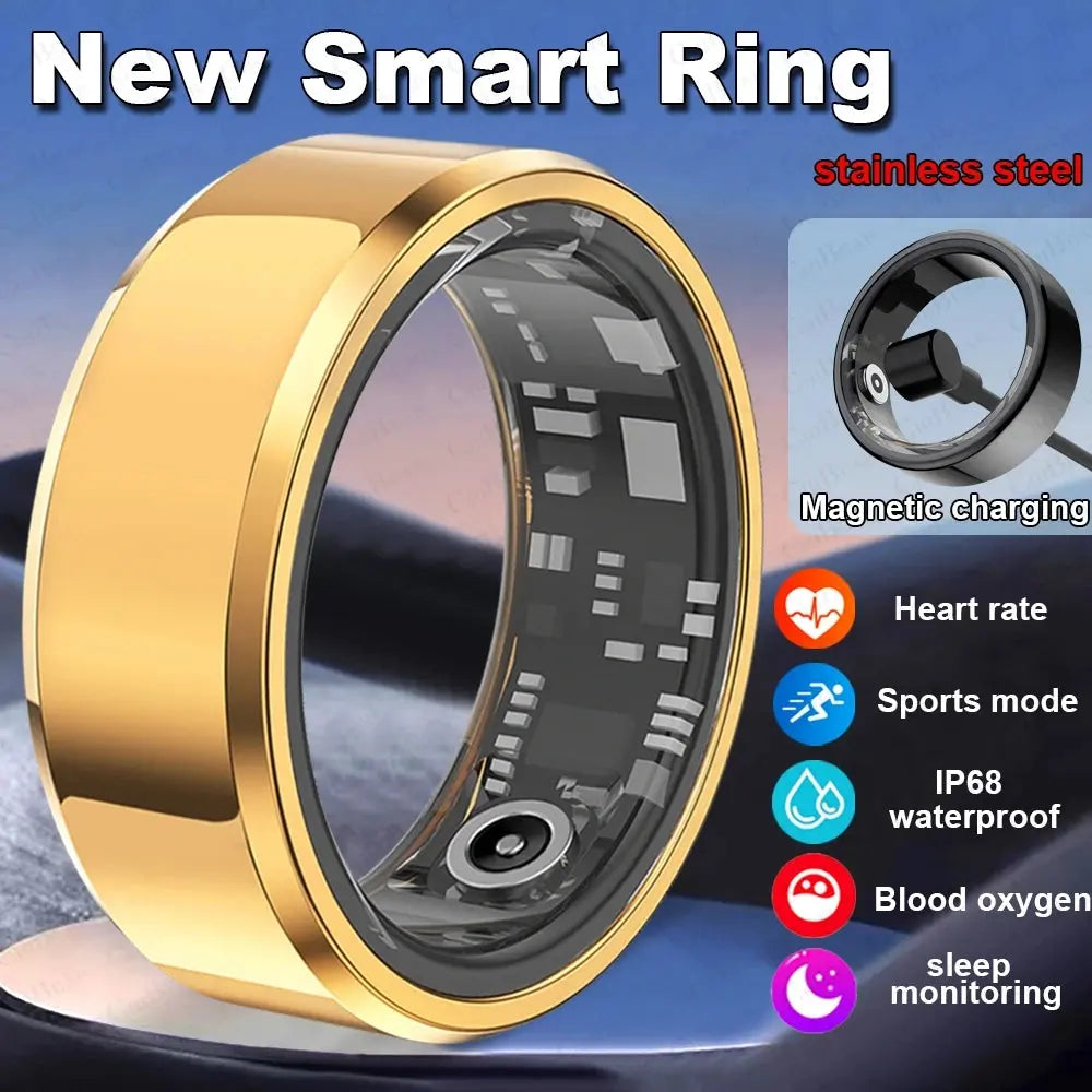 2024 New Smart Ring Men Women Heart Rate Blood Oxygen Sleep Health Monitor GPS Sports Fitness Tracker Waterproof For Android IOS - SlimmingHut