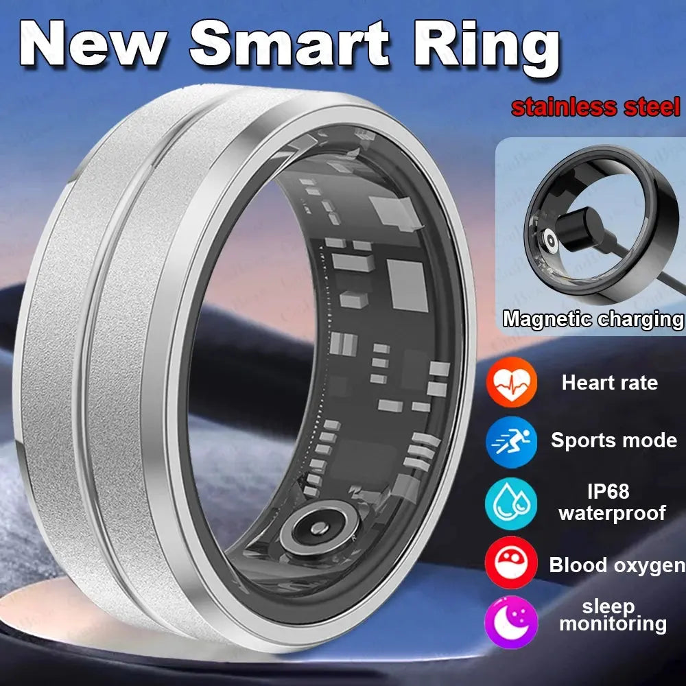 2024 New Smart Ring Men Women Heart Rate Blood Oxygen Sleep Health Monitor GPS Sports Fitness Tracker Waterproof For Android IOS - SlimmingHut