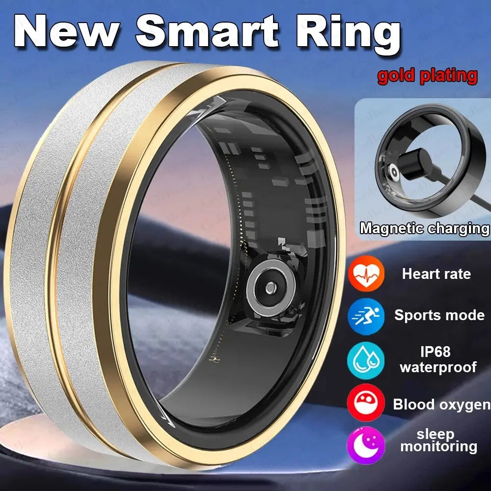 2024 New Smart Ring Men Women Heart Rate Blood Oxygen Sleep Health Monitor GPS Sports Fitness Tracker Waterproof For Android IOS - SlimmingHut