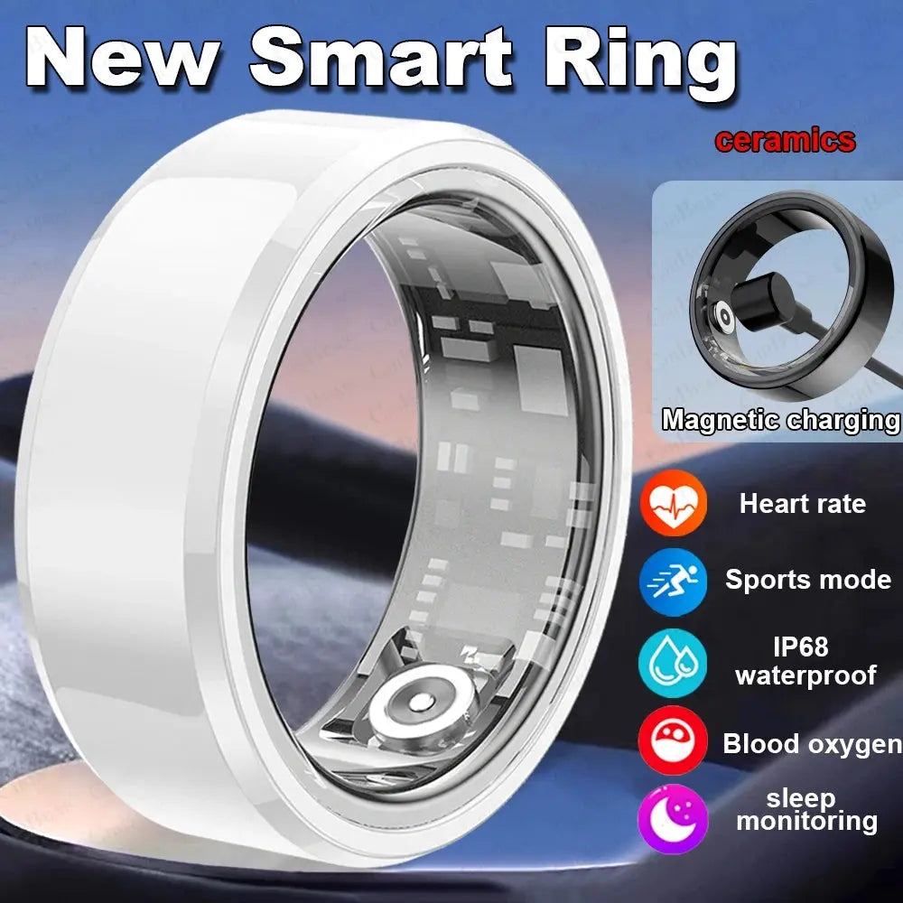 2024 New Smart Ring Men Women Heart Rate Blood Oxygen Sleep Health Monitor GPS Sports Fitness Tracker Waterproof For Android IOS - SlimmingHut