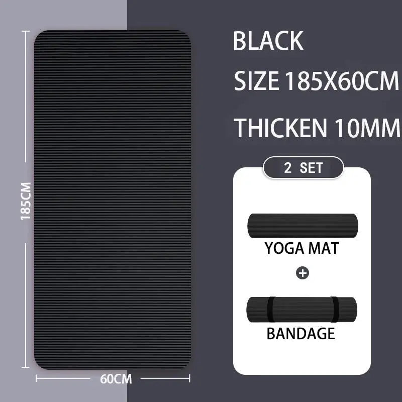 15MM//20MM Thick Non-slip Yoga Mat High-density Sports Fitness Mat Home Sports Pilates Gymnastics Exercise Gymnastics - SlimmingHut