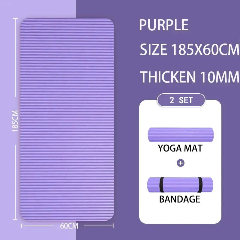 15MM//20MM Thick Non-slip Yoga Mat High-density Sports Fitness Mat Home Sports Pilates Gymnastics Exercise Gymnastics - SlimmingHut
