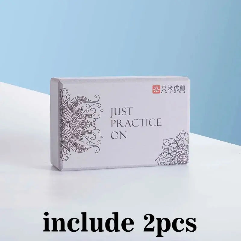 2pcs set EVA yoga block foam brick black Stretching Aid Gym Pilates for Exercise Fitness SlimmingHut