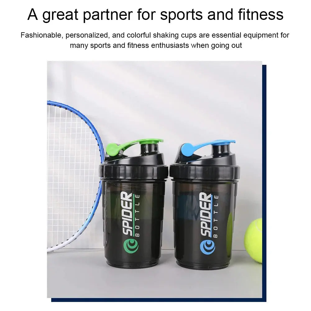 500ML Shaker Bottle Leak-proof Workout Shake Cup With Mixer Gym Sports Shaker Water Bottle With Pill Supplement Storage SlimmingHut