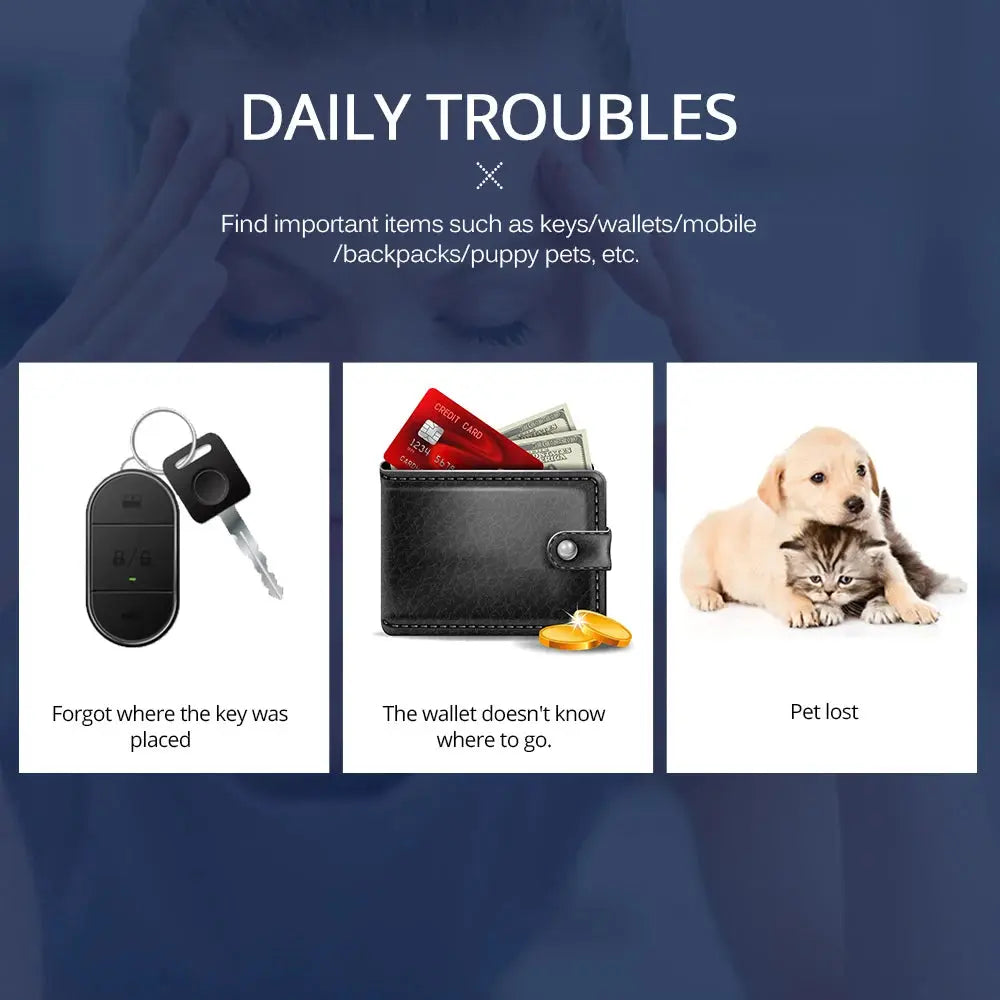 Anti-lost Alarm Smart Pets GPS Tracker Tag Wireless Bluetooth Tracker Child Bags Wallet Phone Key Finder Locator Anti Lost Alarm - SlimmingHut