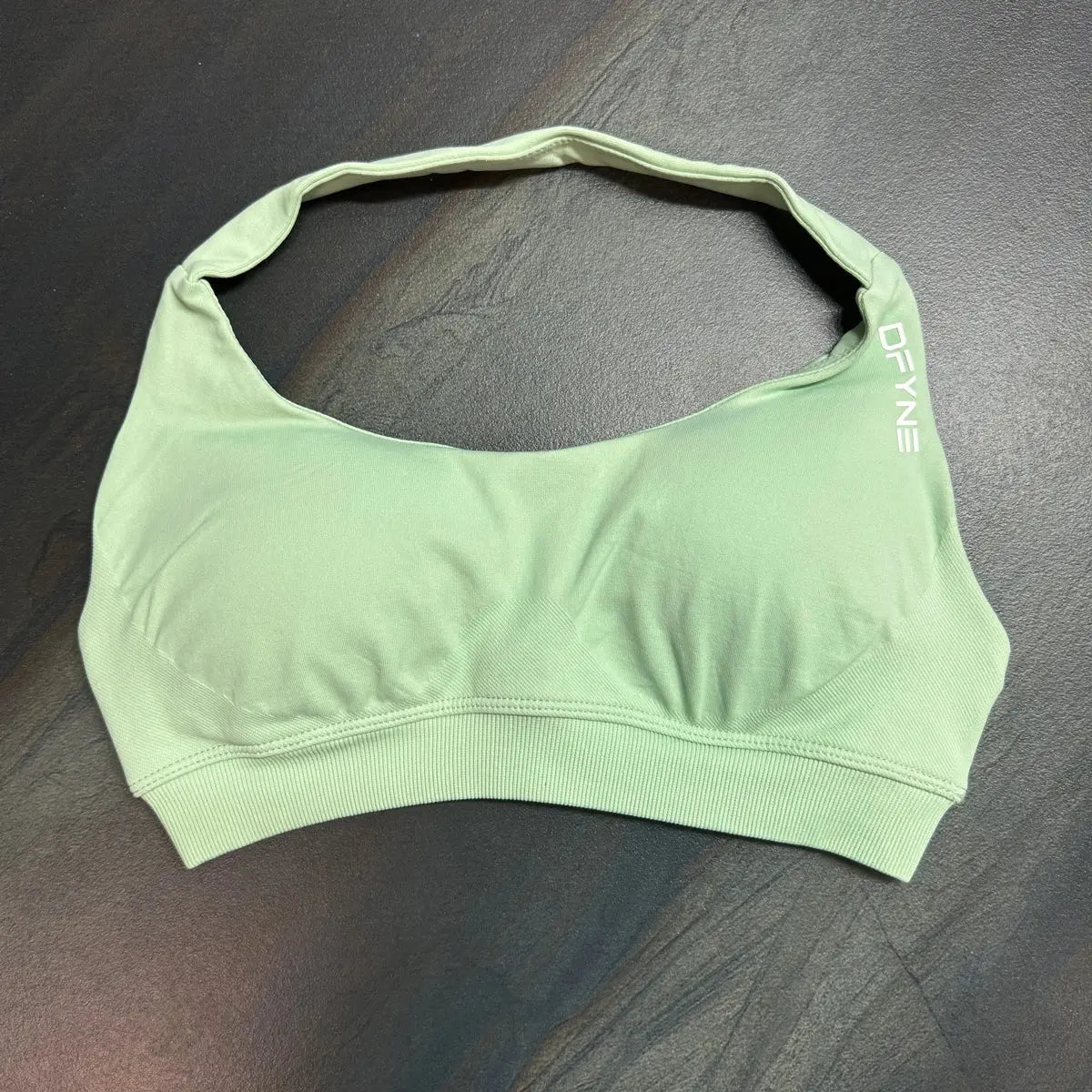 Dfyne Impact Sports Bra for Women Seamless Halter Bra Open Back Yoga Top Bras Medium Support Gym Crop Top Padded Sportswear - SlimmingHut