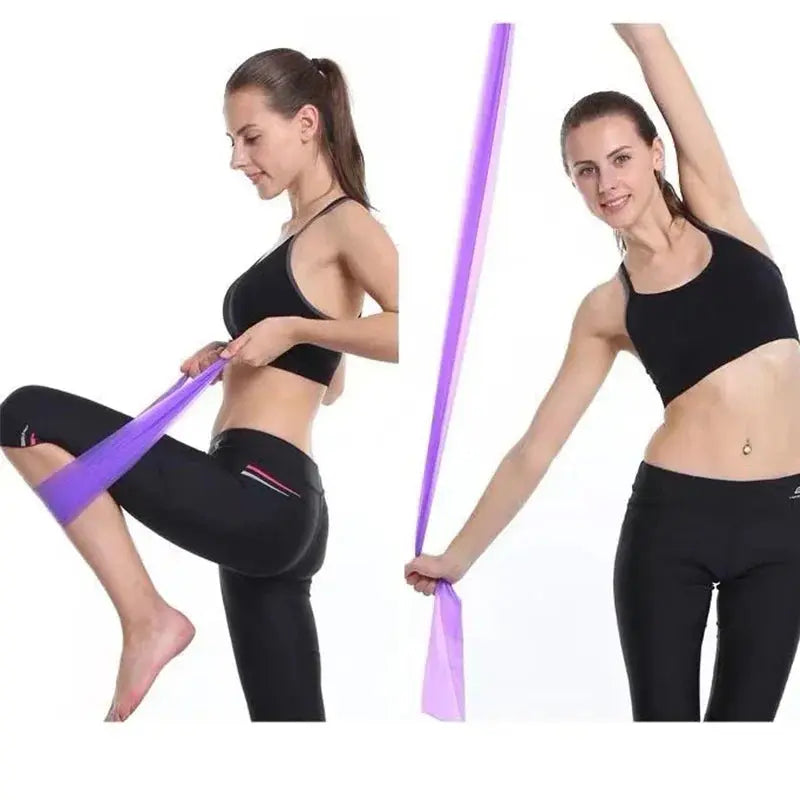 Elastic Fitness Bands Resistance Bands Elastic Fitness Tapes Yoga Pilates Crossfit Stretching Muscular Work Out Equipment SlimmingHut