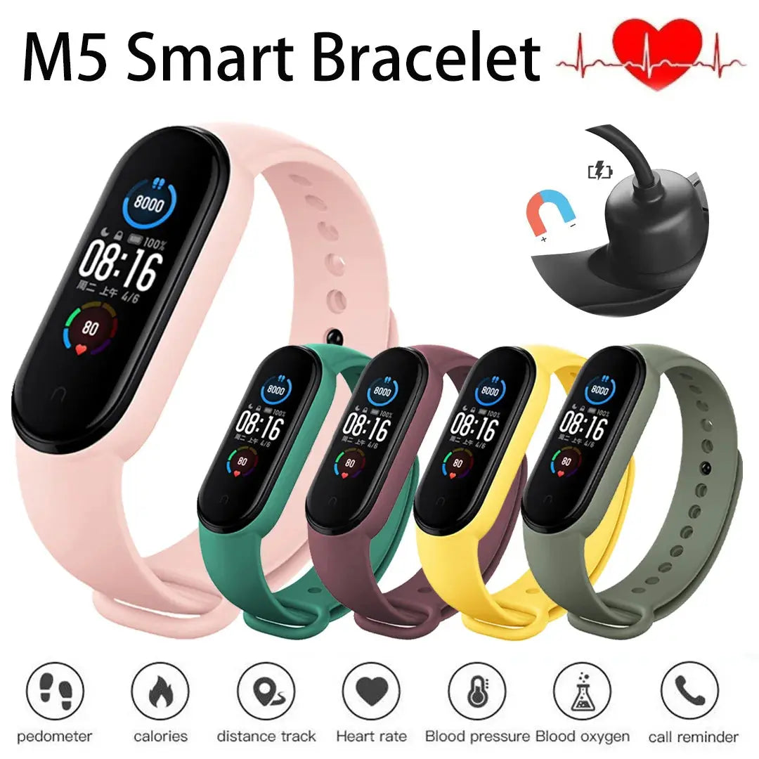 For Mi Band 5 Smart Watch Men Women Fitness Bracelet Tracker Heart Rate Monitor Waterproof Children Sport Smart Band Reloj Mujer - SlimmingHut