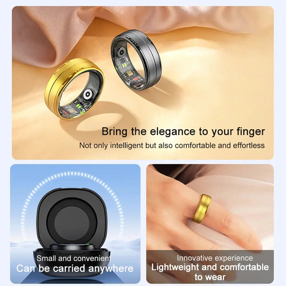 For Xiaomi New Smart Ring Men Women Heart Rate Blood Oxygen Sleep Health Monitor Sport Fitness Tracker Smartring For Android IOS - SlimmingHut
