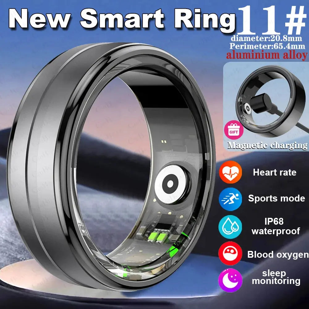 For Xiaomi New Smart Ring Men Women Heart Rate Blood Oxygen Sleep Health Monitor Sport Fitness Tracker Smartring For Android IOS - SlimmingHut