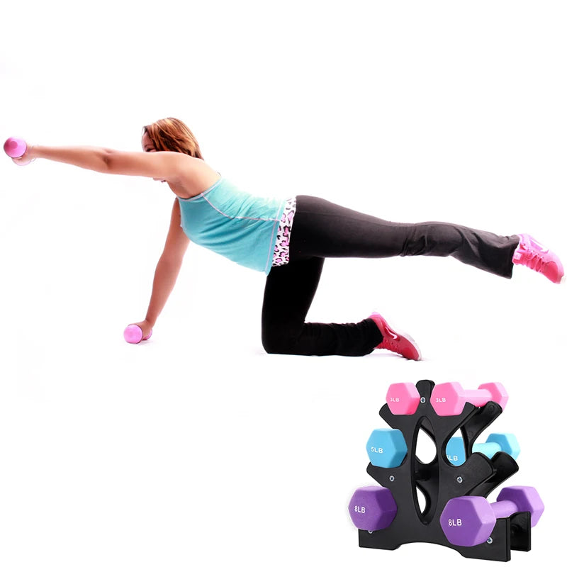 New Dumbbell Rack Stand 3 Tier Dumbbells Weights Handle Stand Holds 30 Pounds Fitness Gym Equipment Accessories SlimmingHut
