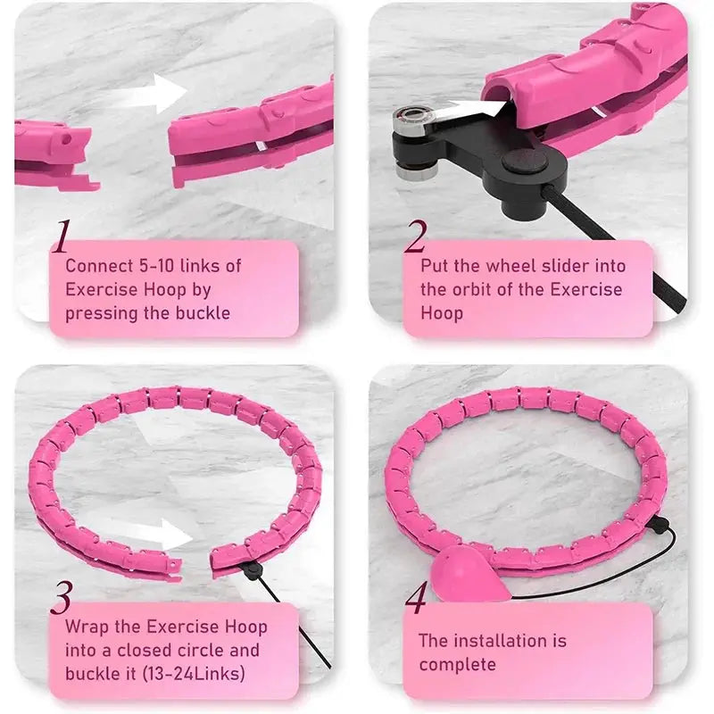 Intelligent Exercise Hoop Weight Loss And Slimming Exercise Fat Burning Fitness Equipment Special Detachable Massager SlimmingHut