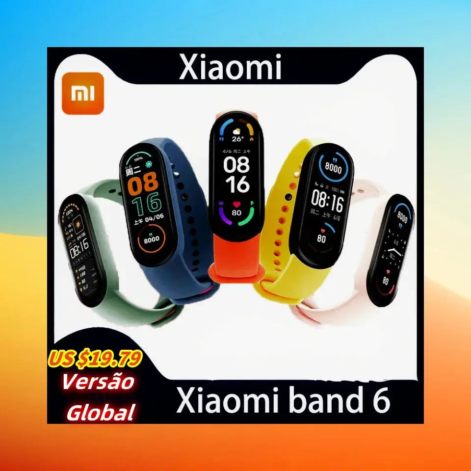 Original Xiaomi Band 6 Intelligent Heart Rate Monitoring Running Counting Sports Tracking Bracelet Version Global - SlimmingHut