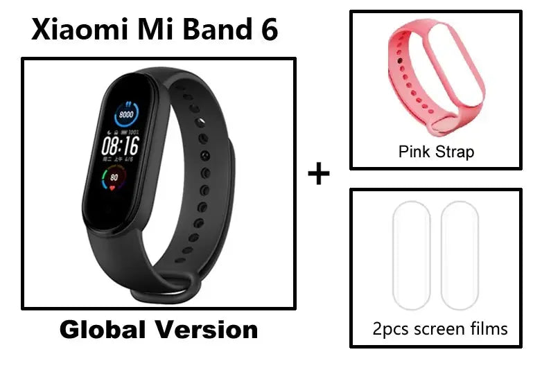 Original Xiaomi Band 6 Intelligent Heart Rate Monitoring Running Counting Sports Tracking Bracelet Version Global - SlimmingHut