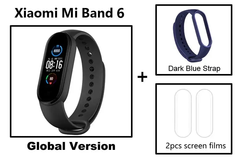 Original Xiaomi Band 6 Intelligent Heart Rate Monitoring Running Counting Sports Tracking Bracelet Version Global - SlimmingHut