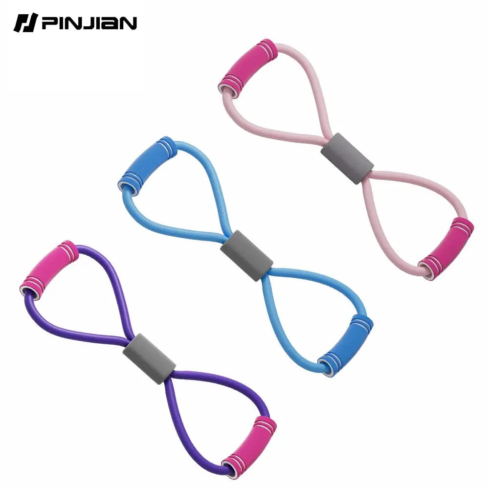 PINJIAN Resistance Bands 8-Shape Gym Yoga Tension Exercise Resistance Rope Strength Training Fitness Tool Portable Fitness Equip - SlimmingHut