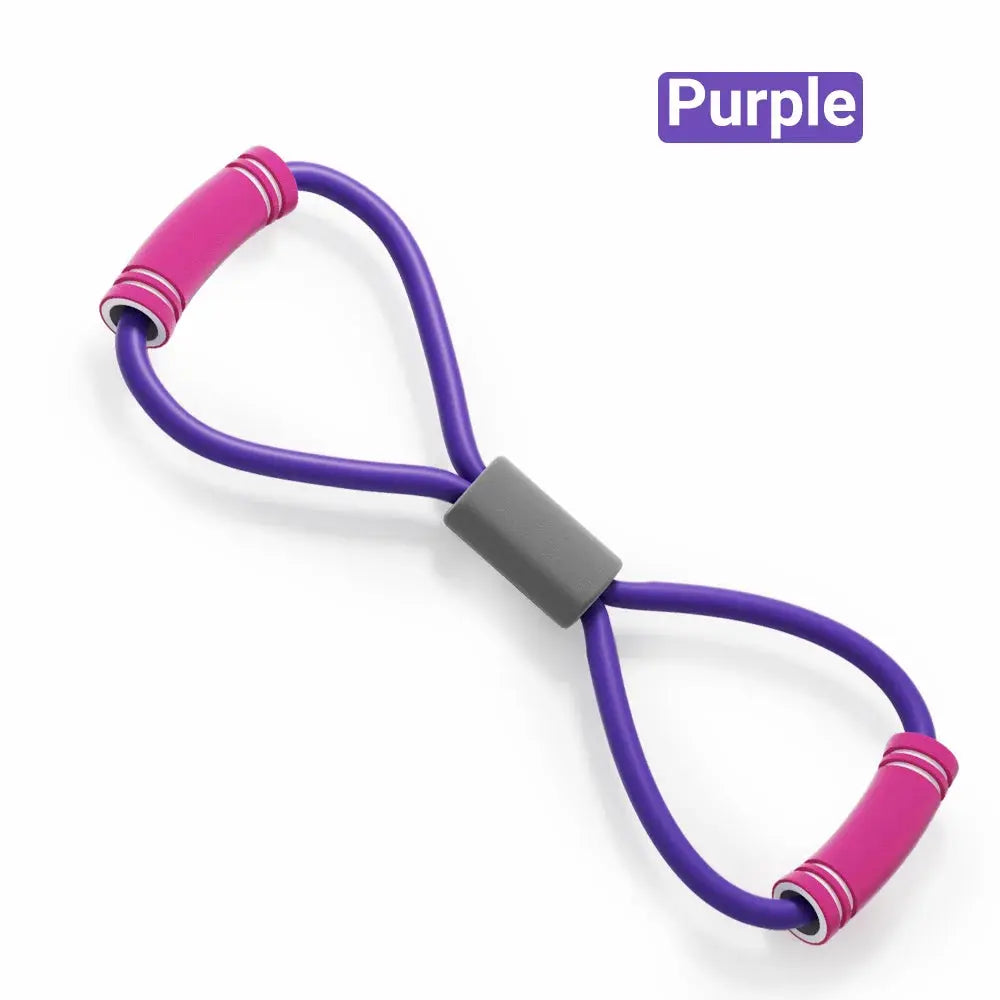 PINJIAN Resistance Bands 8-Shape Gym Yoga Tension Exercise Resistance Rope Strength Training Fitness Tool Portable Fitness Equip - SlimmingHut