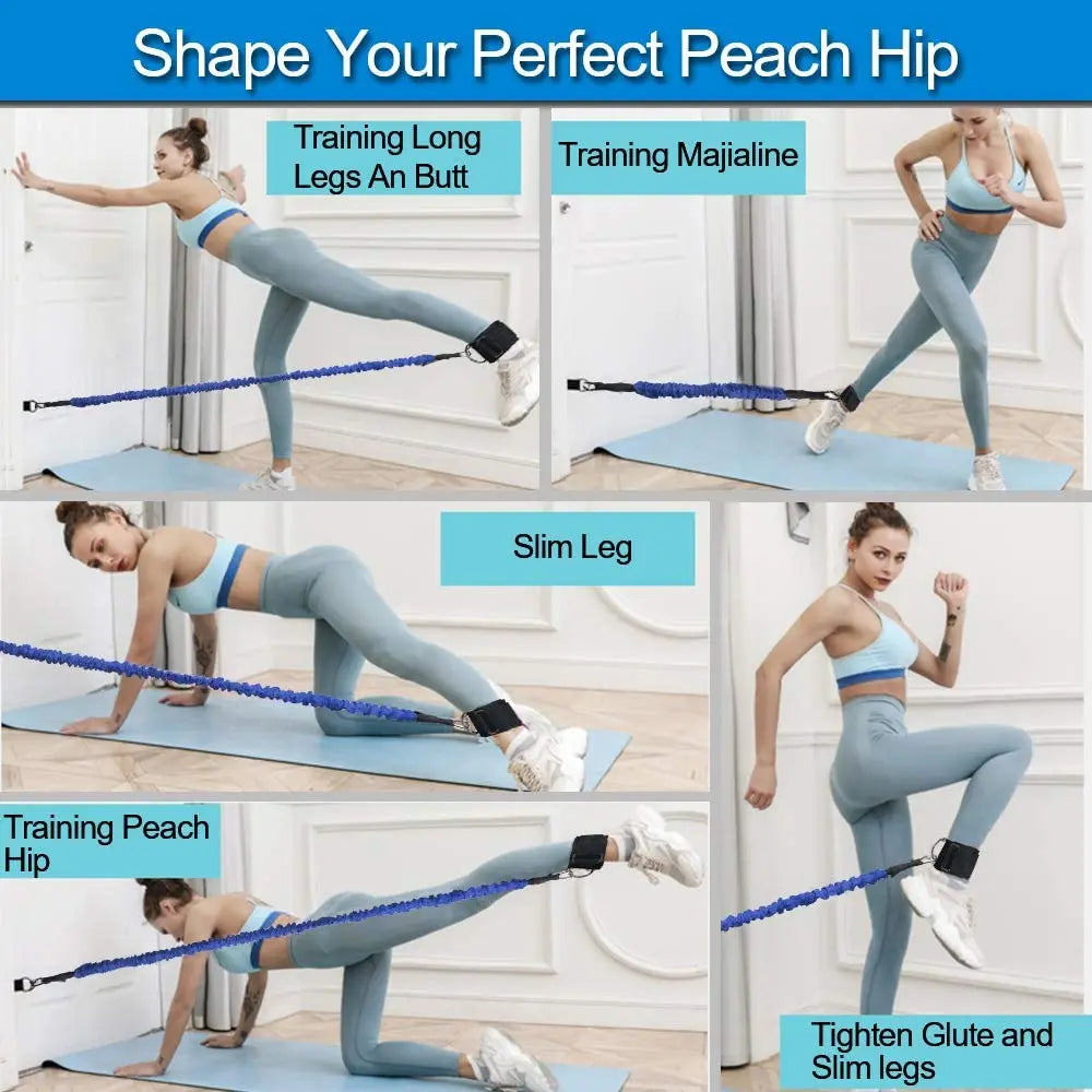 Booty Resistance Band Glute Cord Cable Machine Ankle Kickback Strap for Legs Abs Hip Workouts Gym Home Workout Fitness Equipment SlimmingHut