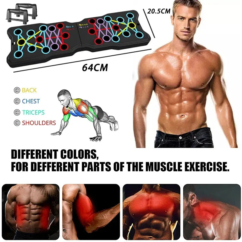 Multi-Function Push Up Board Foldable Push-Up Rack ABS Training Board Push Up Bars Exercise Men Fitness Equipment for Home Gym SlimmingHut
