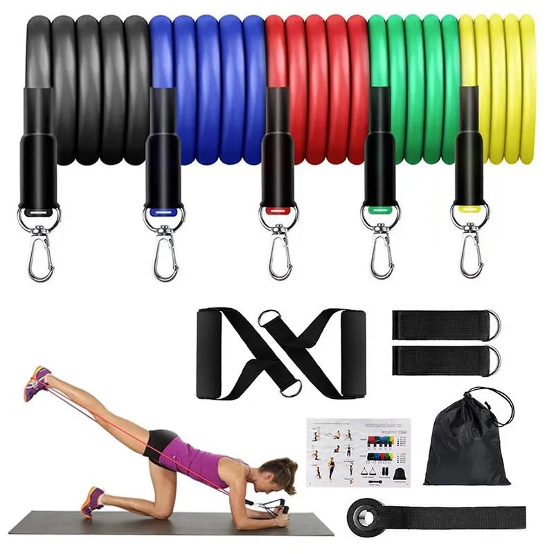 Resistance Bands Set Bodybuilding Home Gym Equipment Professional Weight Training Fitness Elastic Rubber Bands Workout Expander SlimmingHut