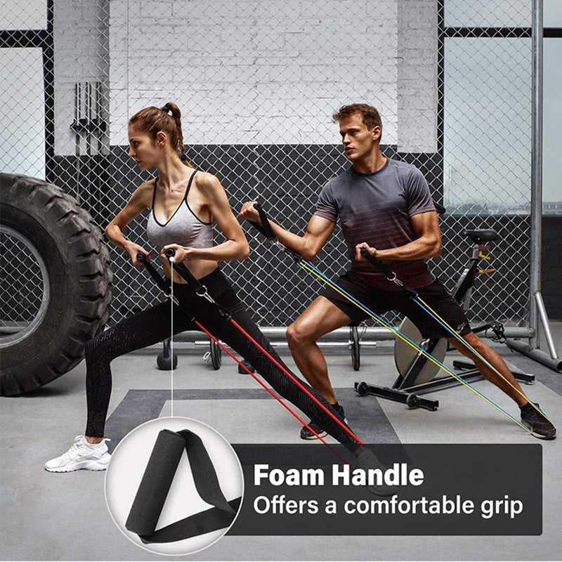 Resistance Bands Set Bodybuilding Home Gym Equipment Professional Weight Training Fitness Elastic Rubber Bands Workout Expander SlimmingHut