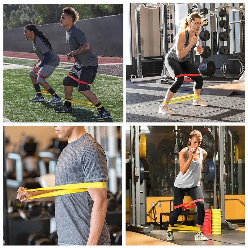 Portable Fitness Workout Equipment Rubber Resistance Bands Yoga Gym Elastic Gum Strength Pilates Crossfit Women Weight Sports SlimmingHut