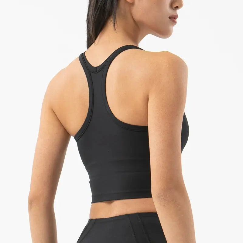 SOISOU Nylon Gym Bra Sports Top Women Yoga Fitness Breathable Underwear Vest Double Layer Support Chest Pad Removable 6 Colors - SlimmingHut