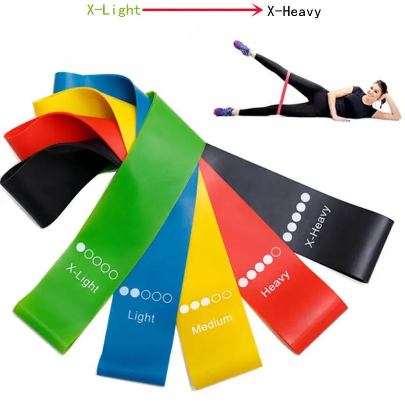 5Pcs/Set Yoga Resistance Rubber Bands Bodybuilding Elastic Bands Pilates Exercise Workout Bands Expander Belt Fitness Equipment SlimmingHut