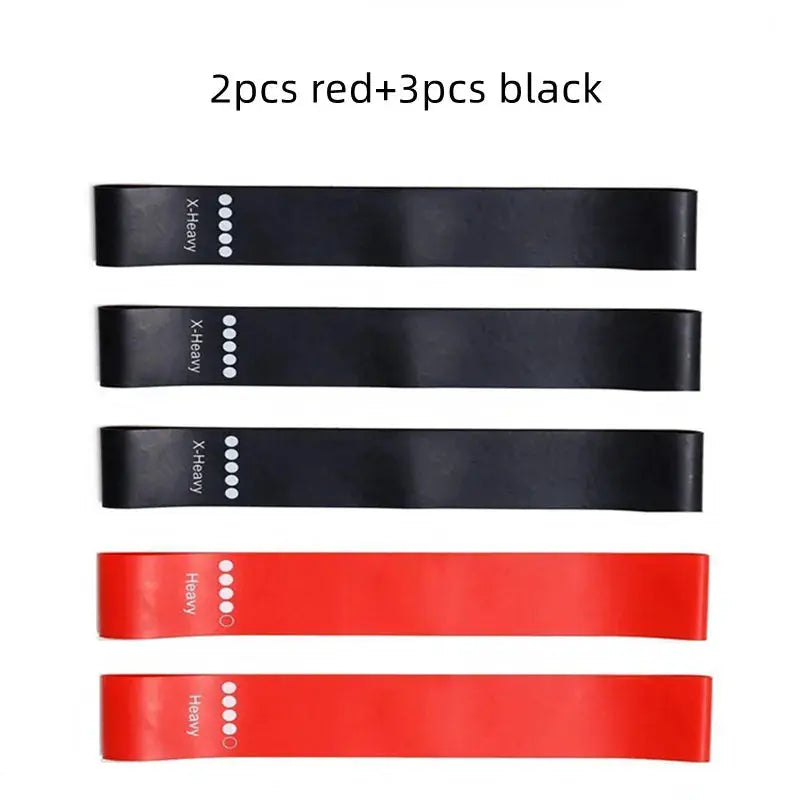 5Pcs/Set Yoga Resistance Rubber Bands Bodybuilding Elastic Bands Pilates Exercise Workout Bands Expander Belt Fitness Equipment - SlimmingHut