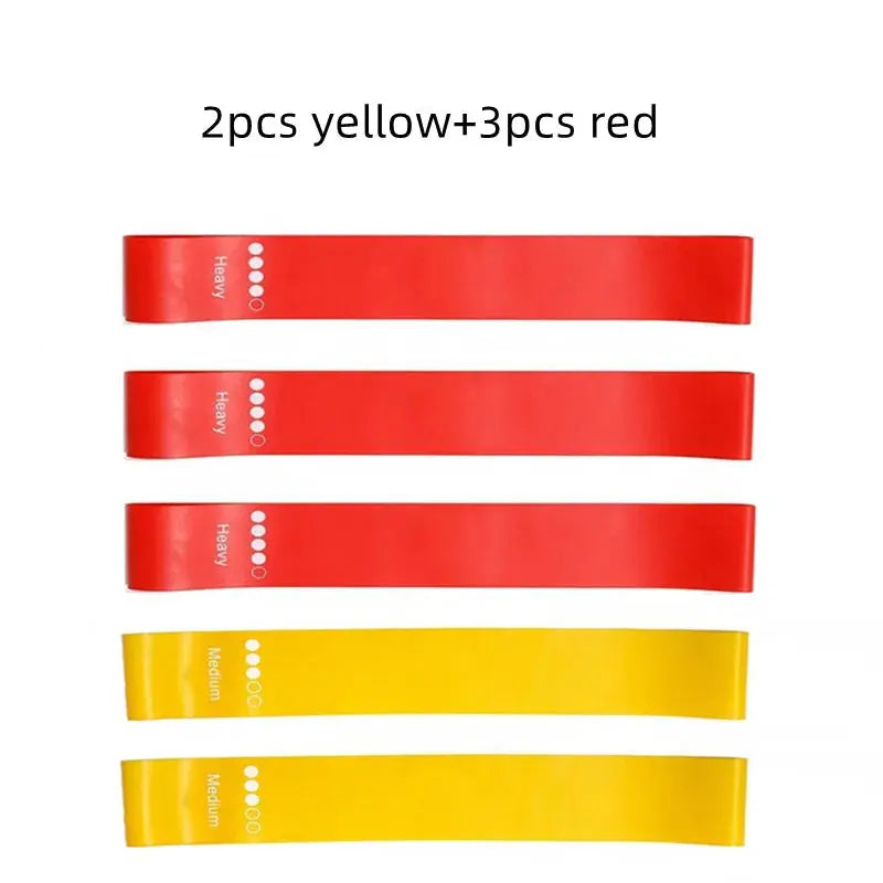 5Pcs/Set Yoga Resistance Rubber Bands Bodybuilding Elastic Bands Pilates Exercise Workout Bands Expander Belt Fitness Equipment - SlimmingHut