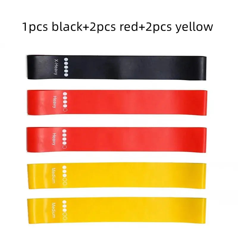5Pcs/Set Yoga Resistance Rubber Bands Bodybuilding Elastic Bands Pilates Exercise Workout Bands Expander Belt Fitness Equipment - SlimmingHut