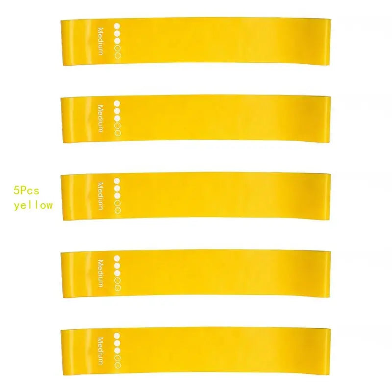 5Pcs/Set Yoga Resistance Rubber Bands Bodybuilding Elastic Bands Pilates Exercise Workout Bands Expander Belt Fitness Equipment - SlimmingHut