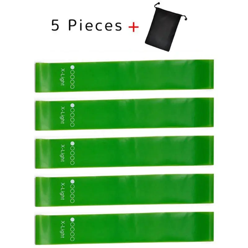 5Pcs/Set Yoga Resistance Rubber Bands Bodybuilding Elastic Bands Pilates Exercise Workout Bands Expander Belt Fitness Equipment - SlimmingHut