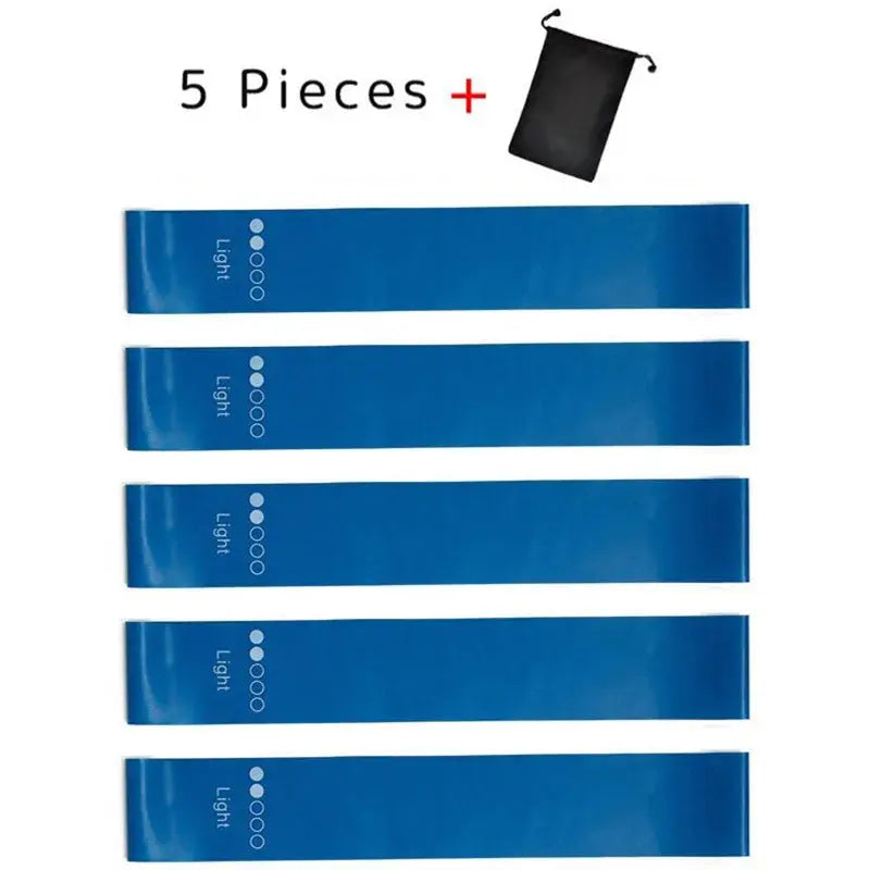 5Pcs/Set Yoga Resistance Rubber Bands Bodybuilding Elastic Bands Pilates Exercise Workout Bands Expander Belt Fitness Equipment - SlimmingHut