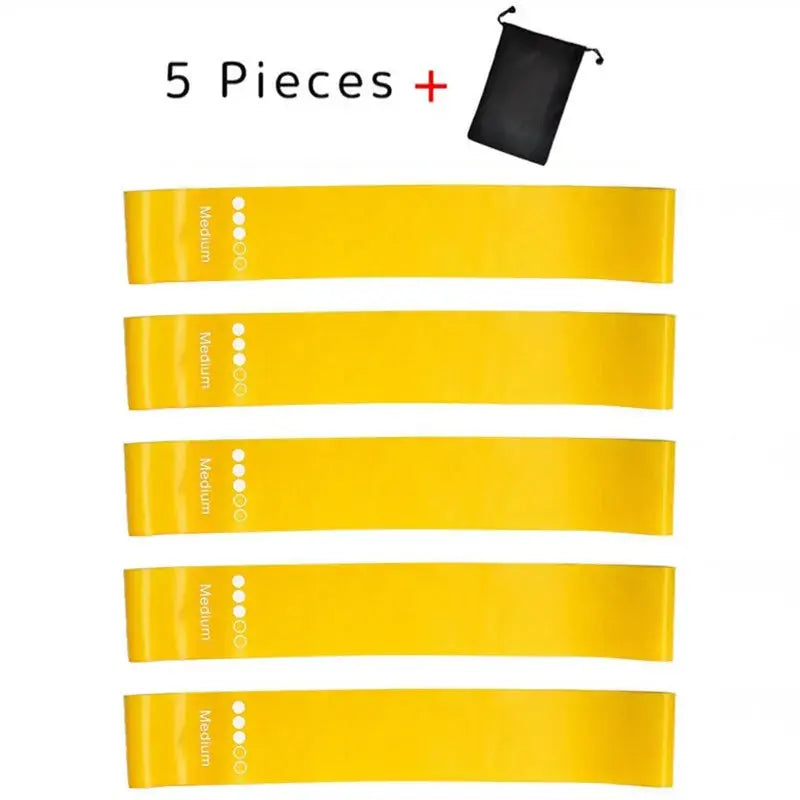 5Pcs/Set Yoga Resistance Rubber Bands Bodybuilding Elastic Bands Pilates Exercise Workout Bands Expander Belt Fitness Equipment - SlimmingHut