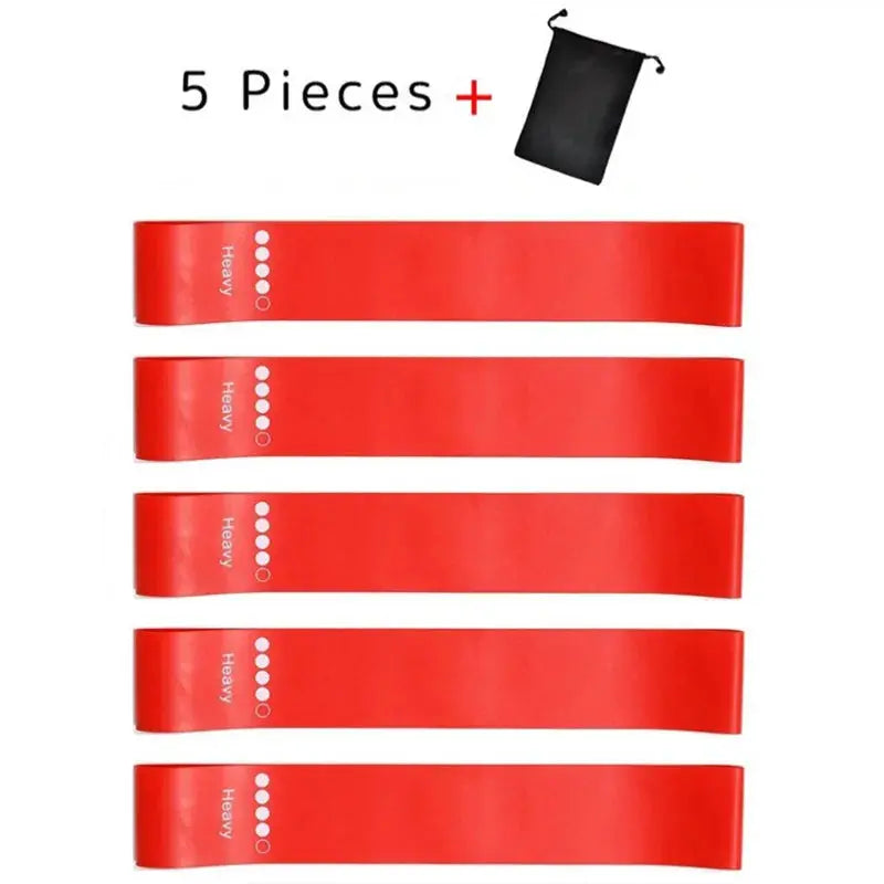 5Pcs/Set Yoga Resistance Rubber Bands Bodybuilding Elastic Bands Pilates Exercise Workout Bands Expander Belt Fitness Equipment - SlimmingHut