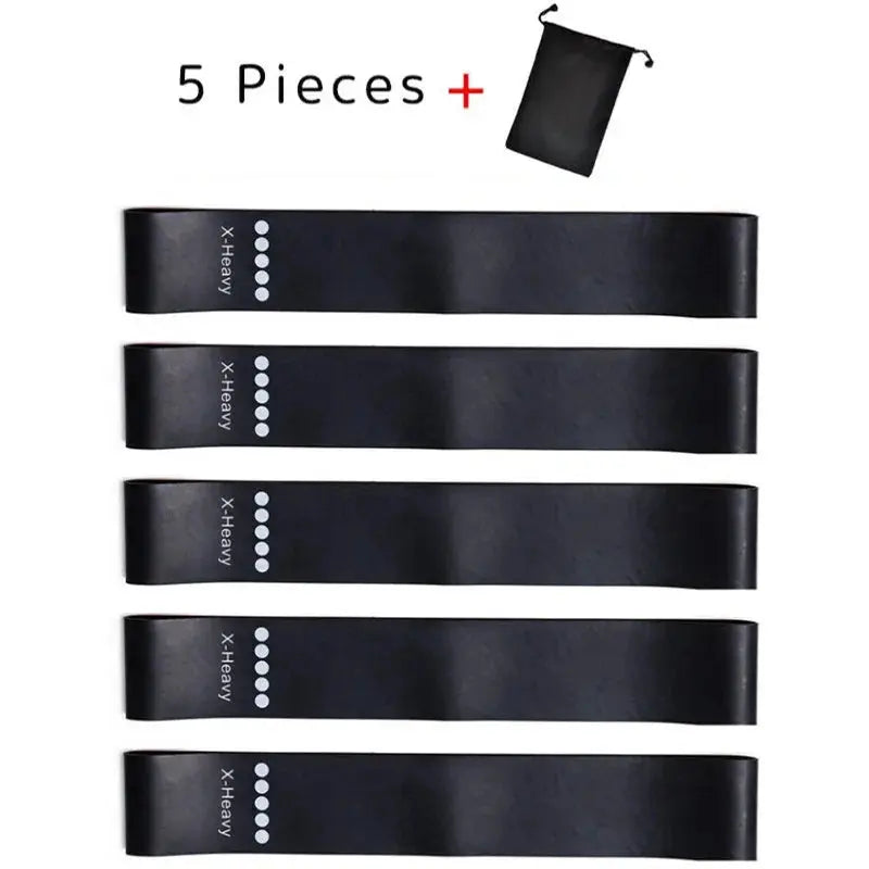 5Pcs/Set Yoga Resistance Rubber Bands Bodybuilding Elastic Bands Pilates Exercise Workout Bands Expander Belt Fitness Equipment - SlimmingHut