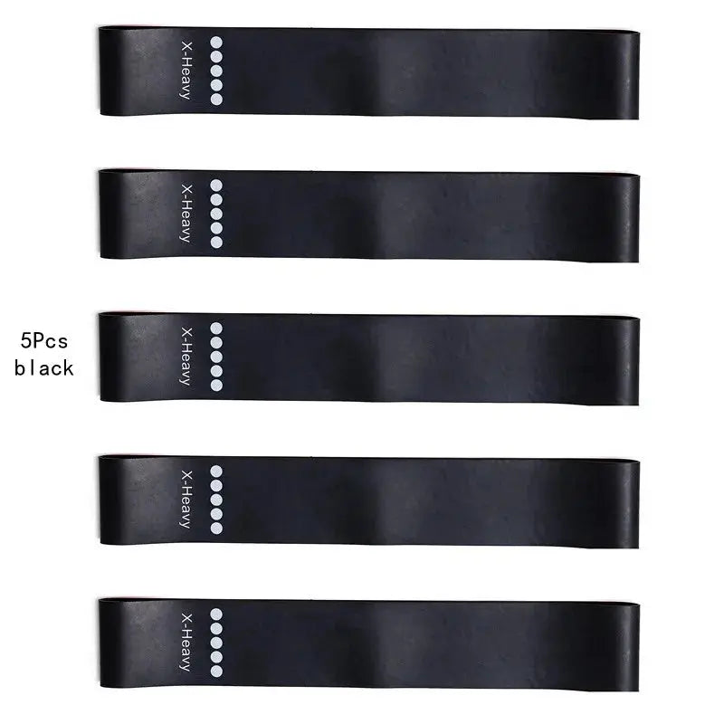 5Pcs/Set Yoga Resistance Rubber Bands Bodybuilding Elastic Bands Pilates Exercise Workout Bands Expander Belt Fitness Equipment - SlimmingHut