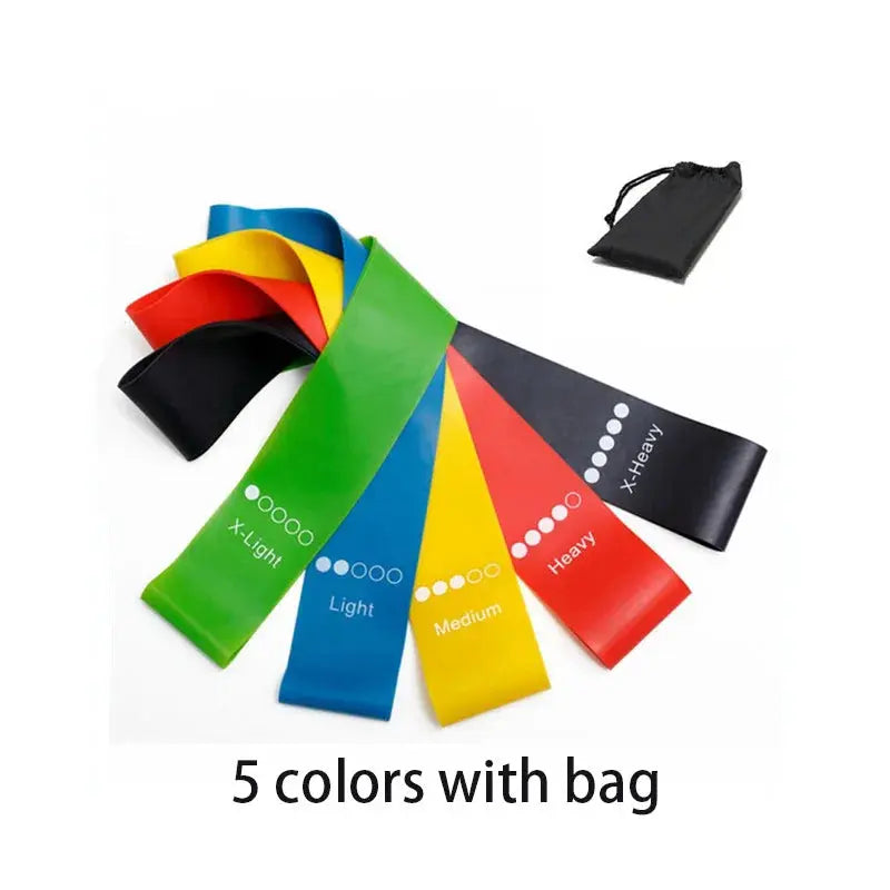 5Pcs/Set Yoga Resistance Rubber Bands Bodybuilding Elastic Bands Pilates Exercise Workout Bands Expander Belt Fitness Equipment - SlimmingHut