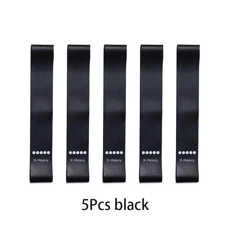 5Pcs/Set Yoga Resistance Rubber Bands Bodybuilding Elastic Bands Pilates Exercise Workout Bands Expander Belt Fitness Equipment - SlimmingHut
