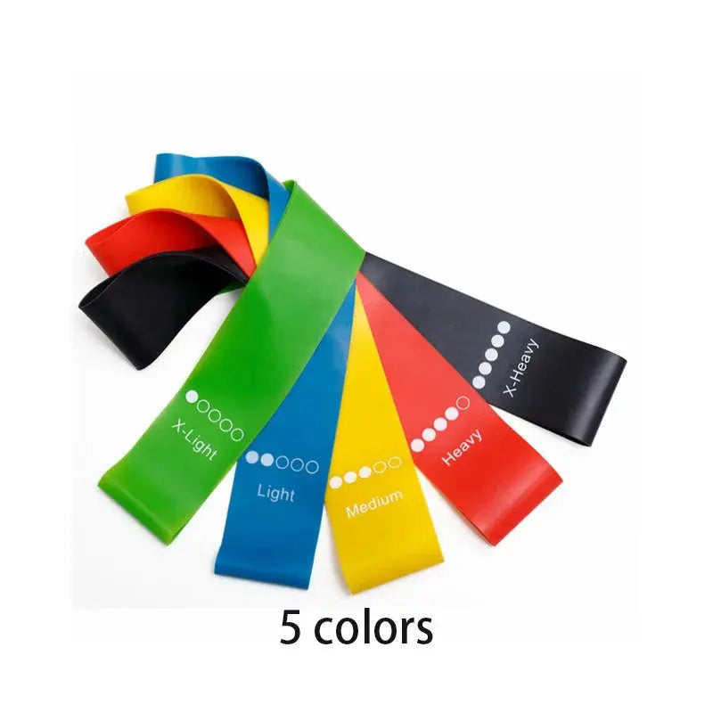 5Pcs/Set Yoga Resistance Rubber Bands Bodybuilding Elastic Bands Pilates Exercise Workout Bands Expander Belt Fitness Equipment - SlimmingHut