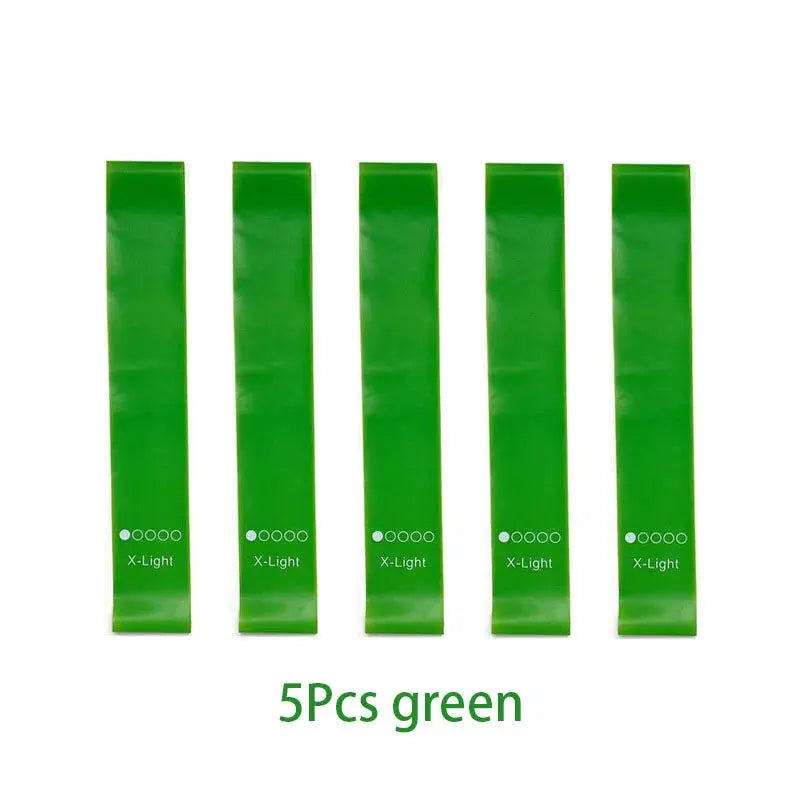5Pcs/Set Yoga Resistance Rubber Bands Bodybuilding Elastic Bands Pilates Exercise Workout Bands Expander Belt Fitness Equipment - SlimmingHut