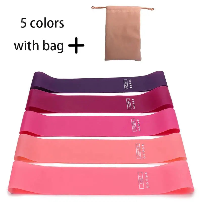 5Pcs/Set Yoga Resistance Rubber Bands Bodybuilding Elastic Bands Pilates Exercise Workout Bands Expander Belt Fitness Equipment - SlimmingHut